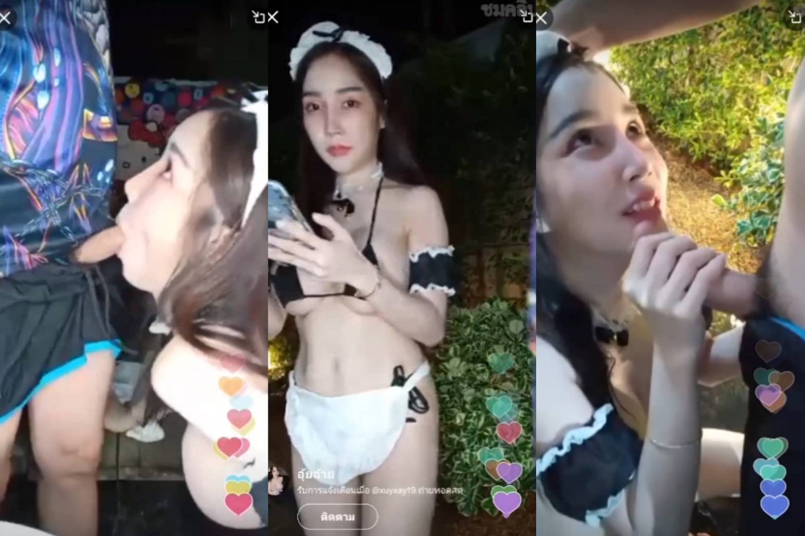 คลิปหลุด น้องพลอย ไพลิน ไลฟ์สดในกลุ่มลับ ใส่ชุดคอสเพลย์ติ้วหีช่วยตัวเอง แล้วเรียกเทพมาอมควยไปช่วยตัวเองไป โดนเทพซอยหีท่าหมาจนแตก