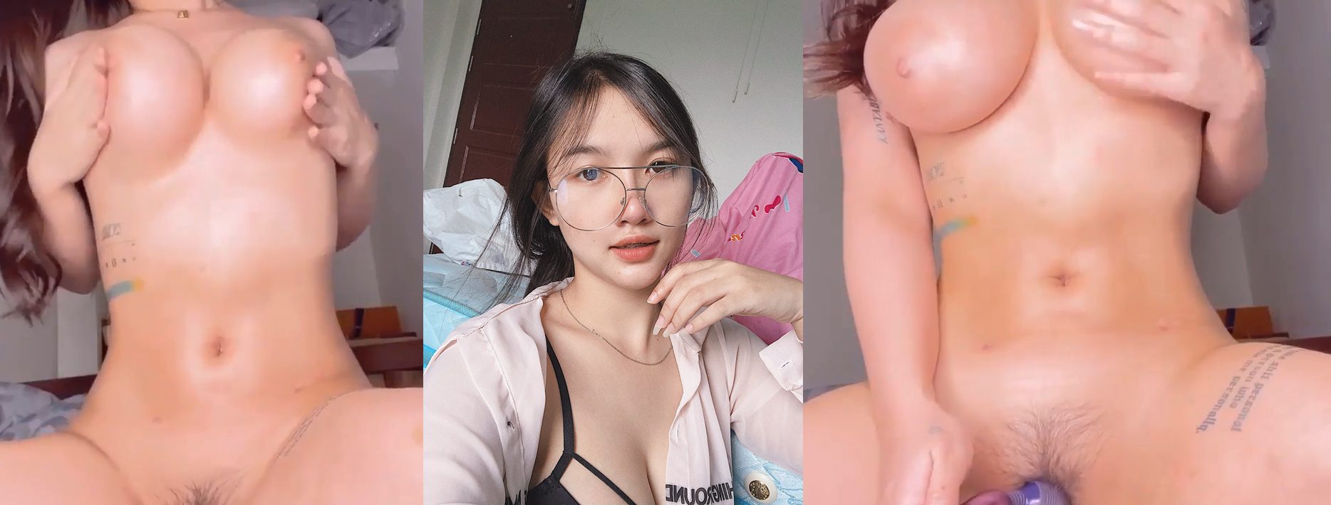 คลิปหลุดไทย เน็ตไอดอล น้องบีกันยา Onlyfans kanyabunloed โคตรเด็ดนมอย่างใหญ่ เอาเครื่องสั่นมาเขี่ยหี หน้ากล้องอย่างเด็ด