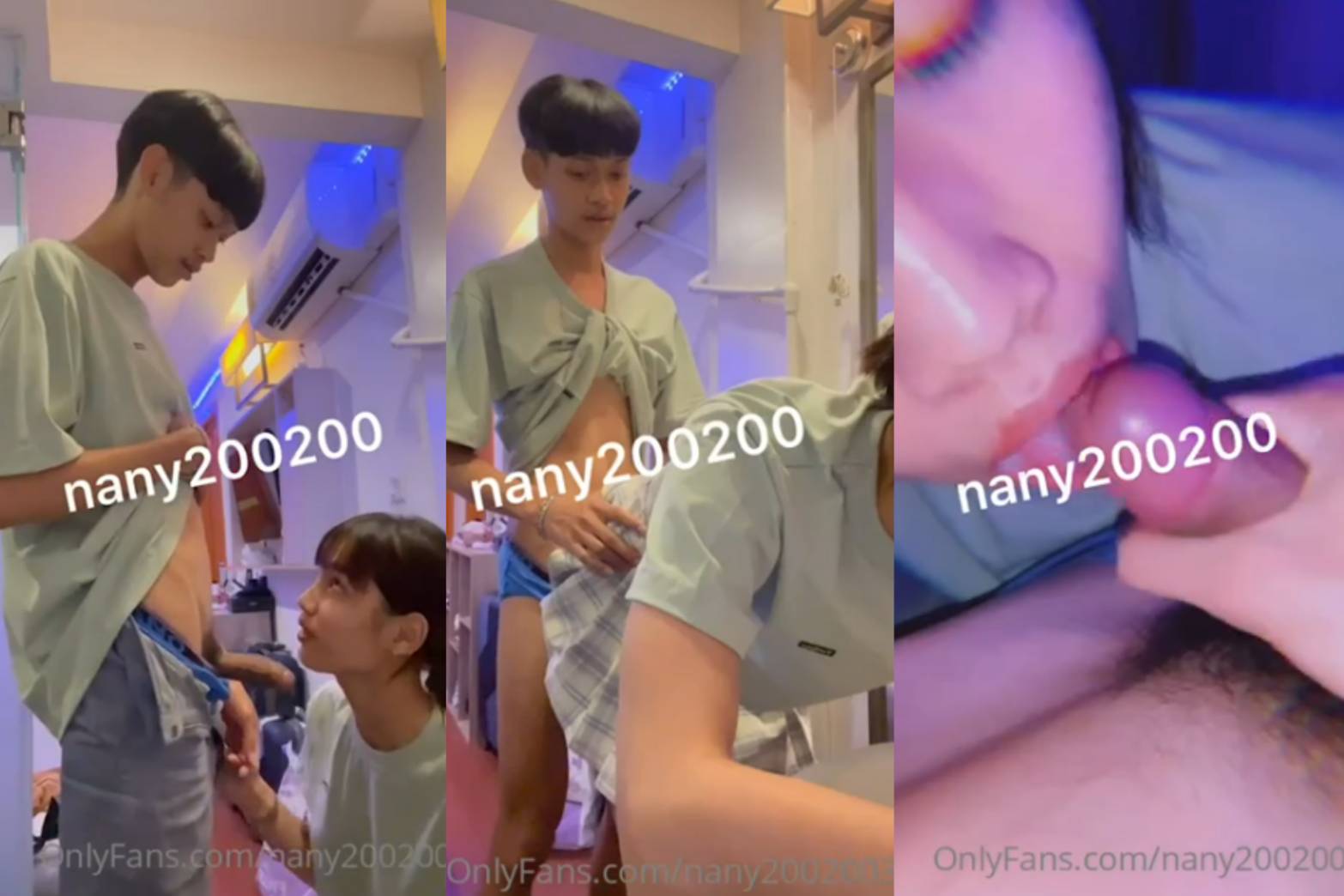 คลิปโป๊Onlyfan วัยรุ่นไทยตั้งกล้องถ่ายโอลี่แฟน นั่งคุกเข่าโม๊คควย แล้วหันตูดให้เย็ดสดซอยหีท่าหมา เย็ดเสร็จแตกใส่ปาก