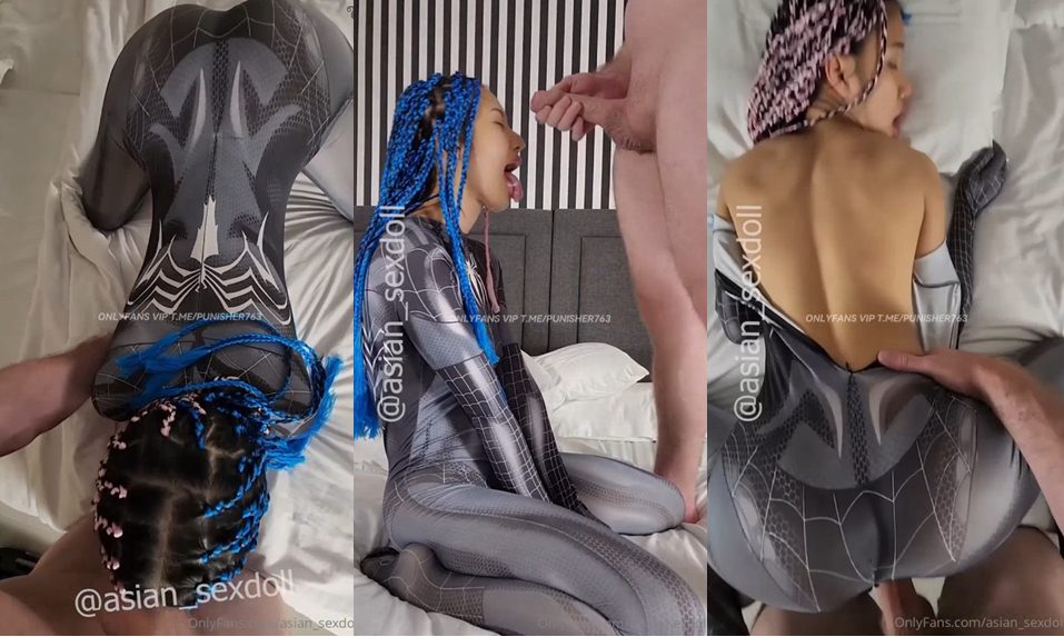 คลิปหลุด Onlyfans asian_sexdoll น้องฝนสาวไทยน่ารักหุ่นเด็ดโดนเย็ดคาชุดสไปดี้ แหกหีให้ผัวฝรั่งกระแทกรัวๆแบบไม่ยั้งจนร้องครางออกมาอย่างดัง