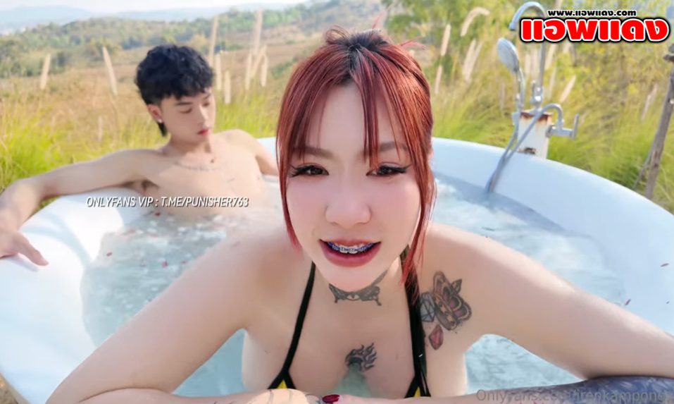 คลิปหลุดโอลี่แฟน Irenkampong1 น้องไอรินชวนแฟนไปเอาท์ดอร์ในอ่างน้ำ แล้วขึ้นคร่อมโยกเอวบดควยให้เสียวๆแบบไม่ยั้งเลย